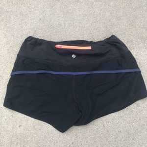 Lululemon speed shorts.
